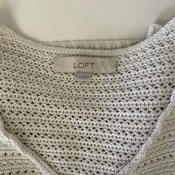 Ann Taylor Loft White Sweater - Picture 2 of 2